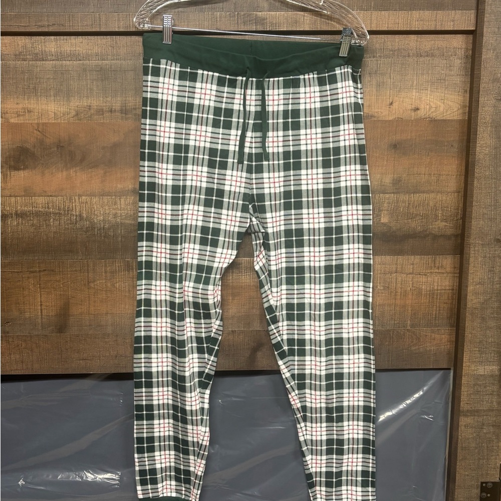 Petit Lem Organic Cotton Plaid Pajama Pants Women’s Size M NWOT